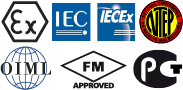 EX-Approval, IECEx-Approval, NTEP-Approval, OIML-Approval, FM-Approval, Gost-R EX-Approval