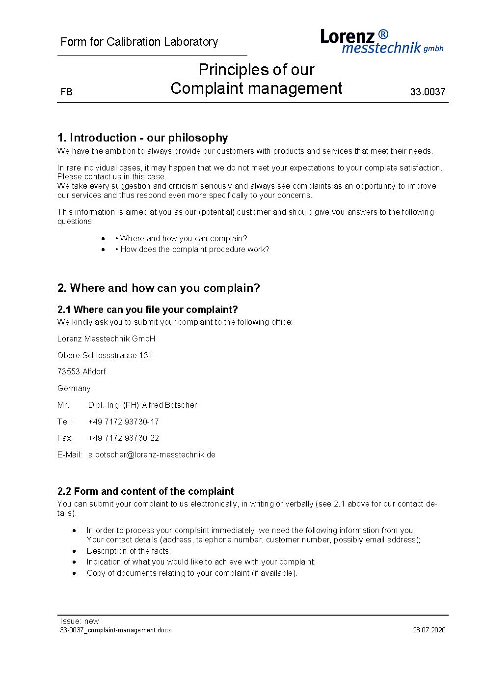 Complaint Management