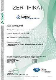 ISO 9001:2015 Zertifikat