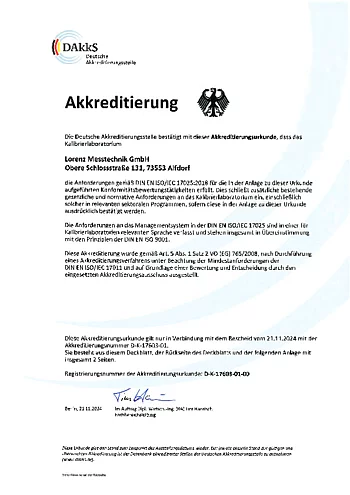 DAkks Akkreditierungsurkunde
