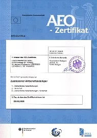 AEO Zertifikat