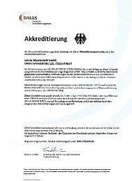 DAkkS-Akkreditierungsurkunde