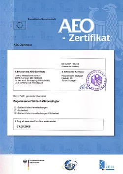 AEO-Zertifikat