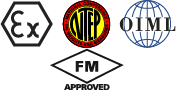 EX-Approval, NTEP-Approval, OIML-Approval, FM-Approval