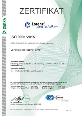 ISO 9001:2015 Zertifikat